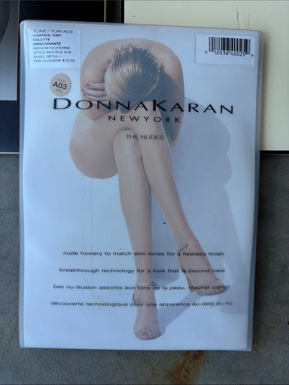 Vintage 90’s Y2K Donna Karan Hosiery Trio - Black, Sheer size Medium